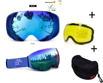 Skibril - EXTRA magnetische lens All bleu frame blauw AX type 5 Cat. 0 tot 4 - â˜€/â˜
