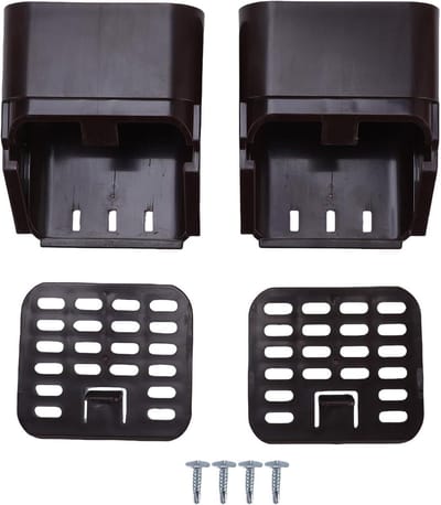 Regenpijp Connector - Afvoer Verlenger - Dakgoot Onderhoud - Voorkomt Verstoppingen - 3x4 Inch - Bruin