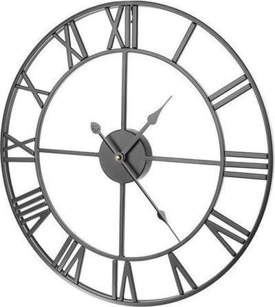 Ruhhy Retro Wandklok - 47.5 cm - Romeinse Cijfers - Zwart