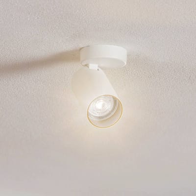 Nowodvorski Lighting Plafondspot Mono I wit, binnenkant goud, 1-lamp