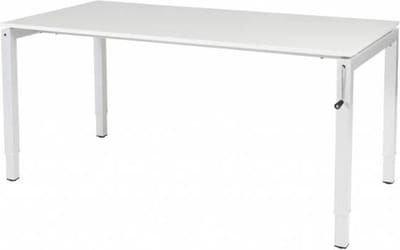 Verstelbaar bureau CB - Slinger 160x80 grijs - wit frame
