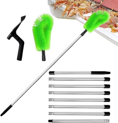 Dakgoot Reiniger - Goot Schoonmaker - Tuin Onderhoud - Telescopische Steel - 320 cm Lengte - Grijs