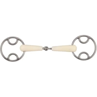 2-rings paardenbit met enkelvoudige gesp Soyo Happy mouth