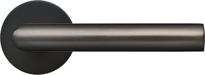 Ostiumhome® - Deurbeslag- Deurklink- Gun Metal - Rond rozet - 145 mm - Cosa