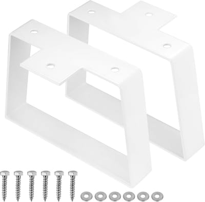 Set van 2 Zwarte Metalen Tafelpoten in Trapeziumvorm voor Meubels en Tafels (15 cm)