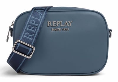 REPLAY schoudertas Crossbody Bag Majolica Blue blauwgrijs