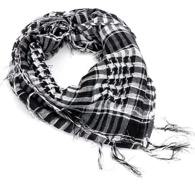 Écharpe Hijab Tactique Militaire Désertique Foulard Musulman Islam Arabe Keffiyeh Foulards Tête Cou Enveloppe Pour Hommes Et Femmes 100x100cm gray