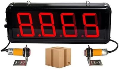 Digitale Bezoekersteller - Infrarood Teller - Automatisch Tellen - Dubbele Sensoren Nauwkeurig - Tot 9999 - Zwart