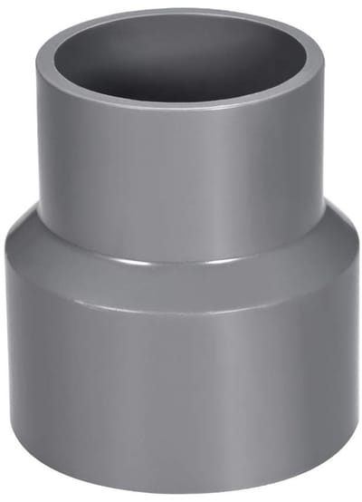 Dailygoods - PVC Reducerende Koppeling - 50mm x 63mm - UV-bestendig - Grijs - Adapter Connector - Geschikt voor waterbenodigdheden - 1 stuk