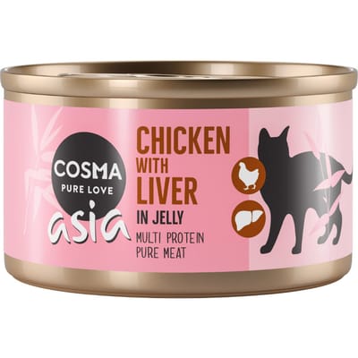 24 x 85 g Cosma Thai in Gelei Voordeelpakket Kip & Kippenlever
