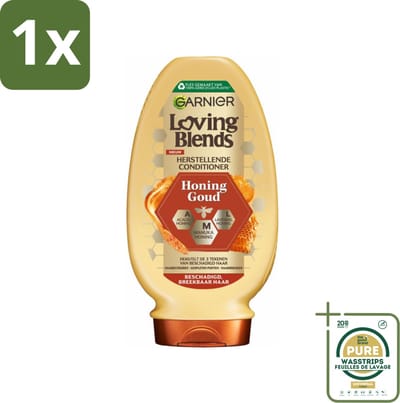 1 x Garnier Loving Blends Honing Goud Conditioner 250 ml- Beschadigd Haar - Breekbaar Haar - Haar Herstel - Haar Versterken - Honing Conditioner