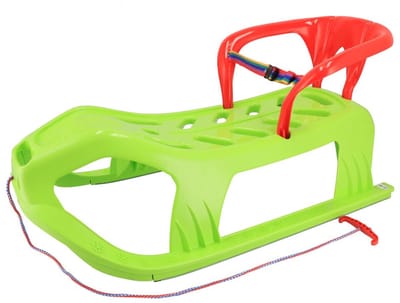 Baby Mix kunststof slee met rugleuning 90x46cm - Kinderslee