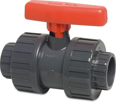 Mega Kogelkraan PVC-U 16 mm lijmmof 16bar DN15 grijs type Safe 600
