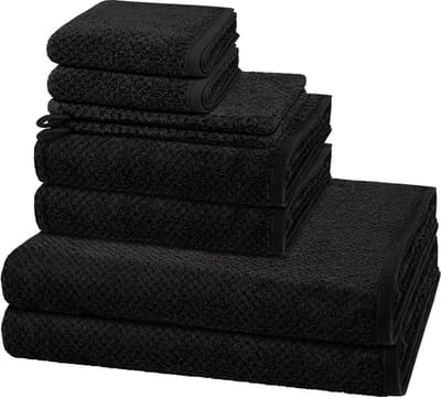 Cawö Sonstiges 2 X washandjes 2 X gasten- 2 X douche- 2 X handdoek - in set 8 pack Pure