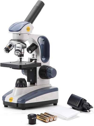 Samengestelde Microscoop - Vergrootglas Instrument - Wetenschappelijk Onderzoek - Dubbele Verlichting - 40X tot 1000X - Metaal