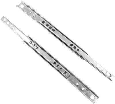 Laderail, W17 mm, 1 paar metalen laderaillopers, kogellagerladerailrail voor meubelladediepte 182 mm lengte - Duurzame meubellade rail met kogellagers