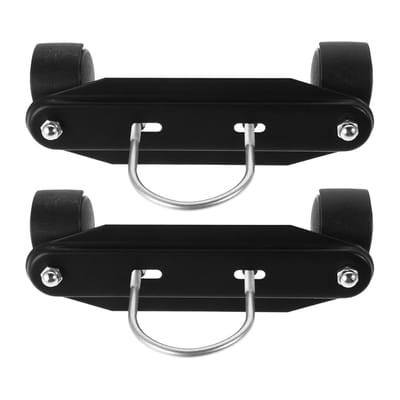 Verwarming Onderstel - Wielen Set - Radiator Verplaatsen - Universeel Verstelbaar - 20.8 cm Lengte - Zwart