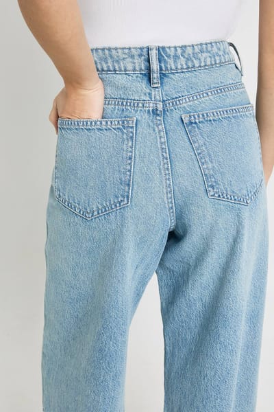 boohoo Dames Basics Hoge Taille Rechte Pijp Jeans | Vintage Bleach | Maat: 6/32L
