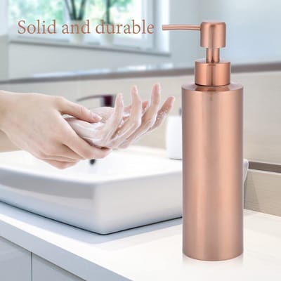 Dailygoods- Zeepdispenser Roestvrij Staal - Zeepdispenser Keuken - Zeepdispenser Badkamer - Handpomp - 350ml Inhoud - Betrouwbare Kwaliteit - Zeepfles