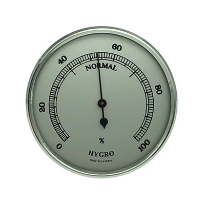 SELVA Hygrometer inbouwweerinstrument, diameter 65 mm, zilver