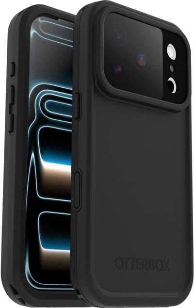 OtterBox Fre Hoesje Geschikt voor Apple Iphone 17 Pro | Compatibel met MagSafe / Qi2 | Full Protect Case | Waterdicht | IP68 | Duurzaam | Zwart