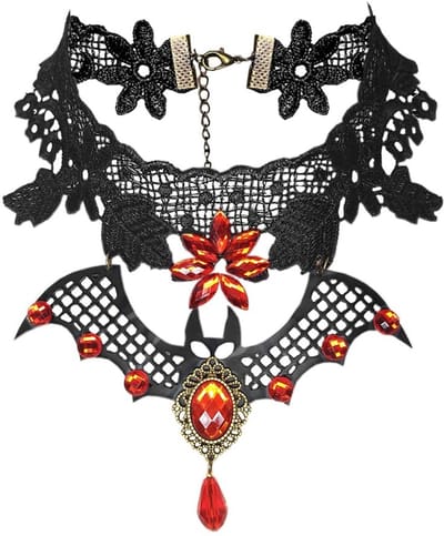 Dailygoods- Choker Zwart - Kanten Halsketting - Gothic Sieraden - Steampunk Kostuum - Dames - Comfortabel Draagcomfort
