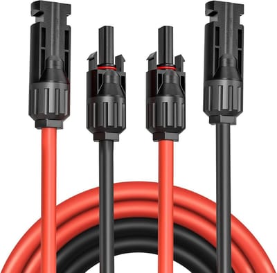 Zonnepaneel Kabel - PV Kabel Solar Kabel - Energie Opwekken - IP68 Waterdicht - 2x 15m - Zwart Rood