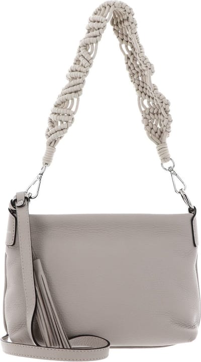 GIANNI CHIARINI Leren Schoudertas Africa Crossbody Bag Vapore Beige