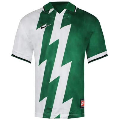 Nike T-shirt met kraag voor heren Wit/Groen