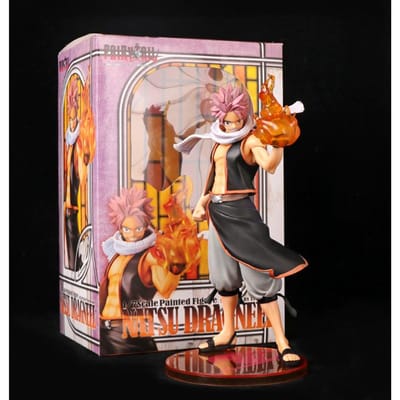 23CM Anime FAIRY TAIL Etherious Natsu Dragneel Vervangende Hand Vlam Speciale Effecten Deel Staand Model Speelgoed Cadeau Actiefiguur With box white