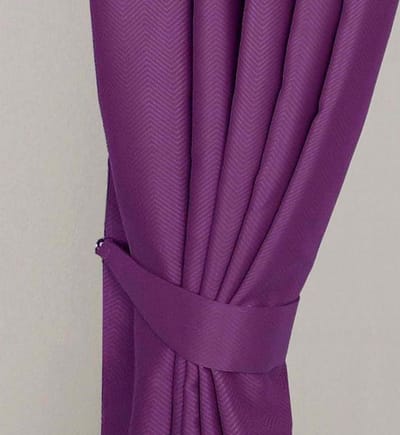 Homescapes verduisteringsgordijn tiebacks Chevron aubergine 2 stuks