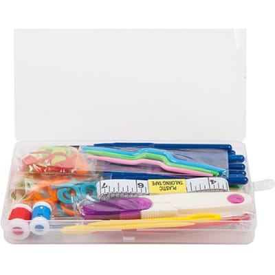 53 stuks Haaknaalden Set Rubber Handvat Zacht Comfortabel Handbreien Haaknaald Gereedschap gray