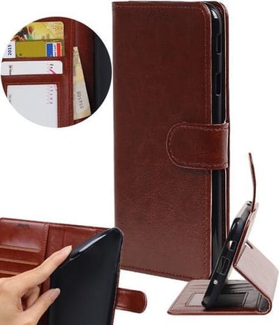 BestCases.nl Bruin Portemonnee booktype hoesje Huawei Y7 / Y7 Prime