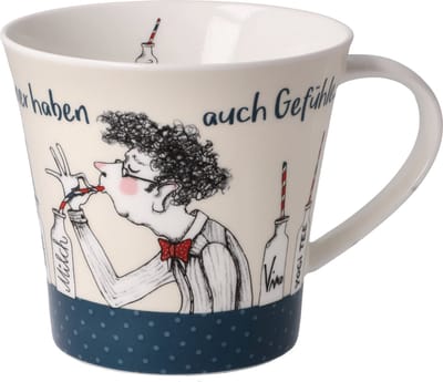 Goebel - Barbara Freundlieb | Koffie / Thee Mok Männer haben Gefühle | Beker - porselein - 350ml (2 stuks)