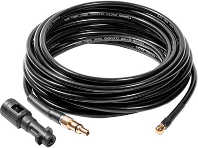 Dailygoods - Drain Pipe Cleaning Hose - Flexibel - 10 Meter - Unblocker - Veilig zonder chemicaliën - Geschikt voor Kärcher K Series - Zwart
