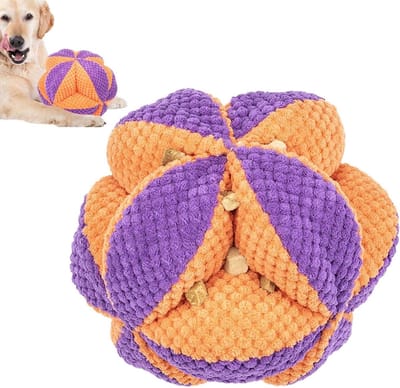 Honden Snuffelbal - Voederpuzzel Speelgoed - Mentale Stimulatie - Bijtbestendig Pluche - 18 cm Diameter - Meerdere Kleuren