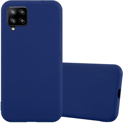 Cadorabo Hoesje geschikt voor Samsung Galaxy A42 4G in CANDY DONKER BLAUW - Beschermhoes gemaakt van flexibel TPU silicone Case Cover