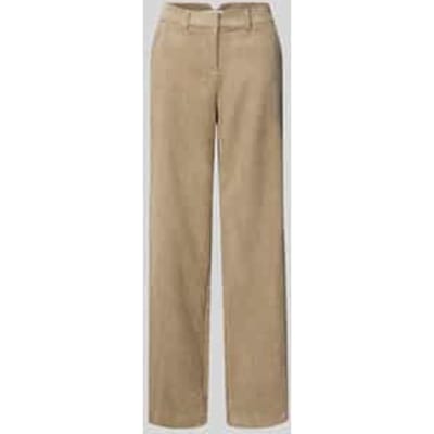 Straight leg corduroy broek met structuurmotief