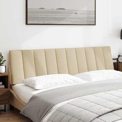 vidaXL - Hoofdbordkussen - "Hanko" - 180 - cm - stof - crèmekleurig