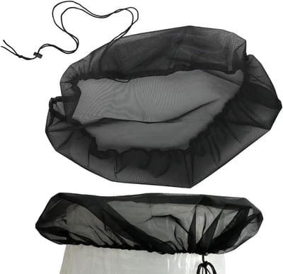 Regenton Beschermhoes - Gaasfilter Vat - Water Opslag - Winddicht Trekkoord - 95 cm Diameter - Zwart