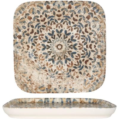 Rinart Serveerschaal - Aztec - Porselein - 22x22 cm - set van 2