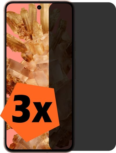 Screenprotector - 3 Stuks - Geschikt voor Google Pixel 8 - Privacy Filter - Gehard Glas - Beschermglas - Tempered Glass - Screen Protector