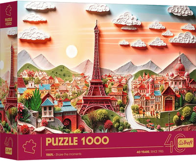Trefl puzzel Parijs 3D-effect 1000 stukjes premium legpuzzel.