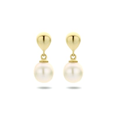 Marie Celeste oorhangers parel - 5 - Goud