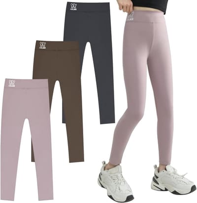 Meisjes Sportleggings voor Yoga en Fitness, Zachte en Lichte Zwarte Leggings voor Kinderen van 7-14 Jaar