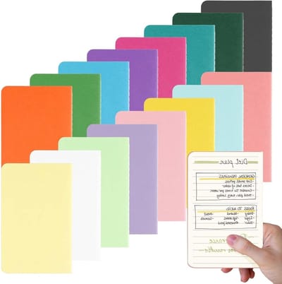 Mini Notitieboekjes - Kleine Schriften - Notities Maken - 16 Verschillende Kleuren - 3.5 x 5.5 Inch - Multicolor