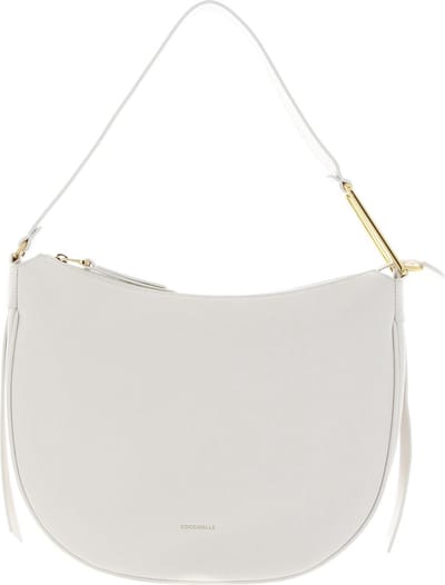 COCCINELLE Leren Schoudertas Coccinelle Priscilla Handbag Grained Leather Coconut Milk Crème