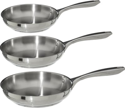 Secret de Gourmet Koekenpannen Acoma - Dia 24/26/28 cm - Alle warmtebronnen - Zilver RVS