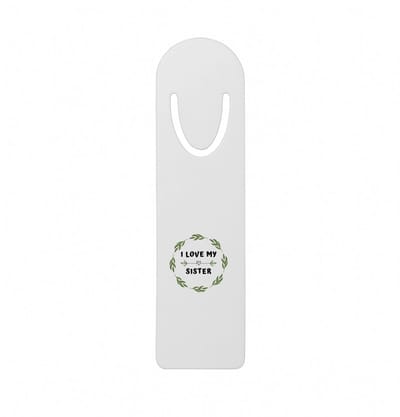 Hacebo® - I love my sister metalen boekenlegger - Zus - liefste zus - verjaardag - cadeautje voor zus - zus artikelen - kado - geschenk Bladwijzer boekenleggers - 12.7 cm x 3.2cm