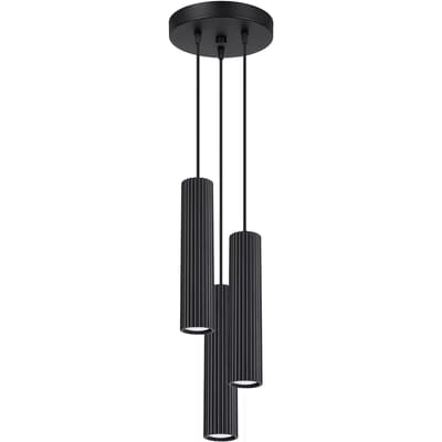 Sollux Lighting Hanglamp Karbon - GU10 - zwart - aluminium - 108x19.5x19.5cm